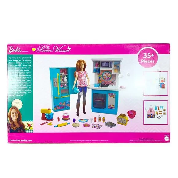 Barbie The Pioneer Woman Doll & Kitchen Set Bundle Barbecue Pasta Dishwasher